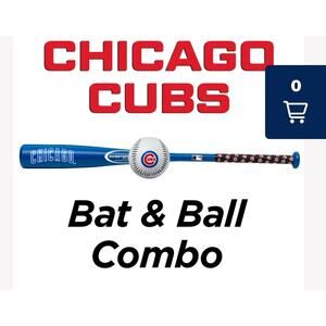 NEW SweetSpot Baseball Chicago Cubs Official MLB 32" Bat & Spaseball Combo